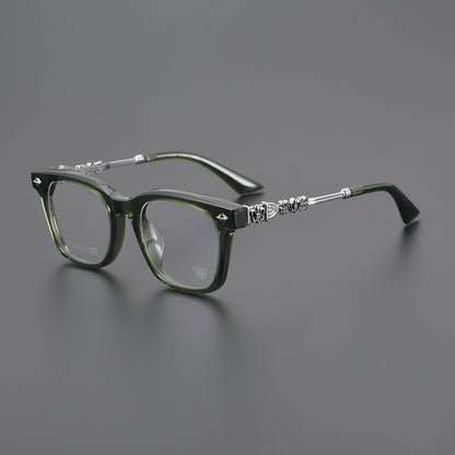 CHH Chrome Hearts Glasses Plain Silver Versatile Flat Mirrors Myopia Glasses Frame
