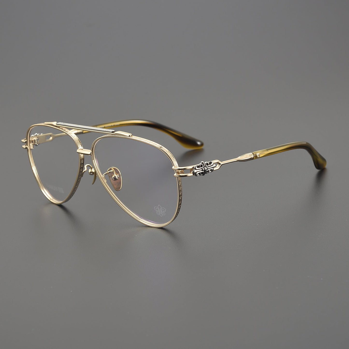 CHH Chrome Hearts Glasses Vintage Fashion Double Beam Glasses Frame