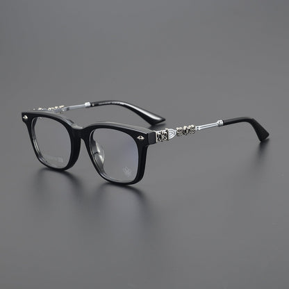 CHH Chrome Hearts Glasses Plain Silver Versatile Flat Mirrors Myopia Glasses Frame