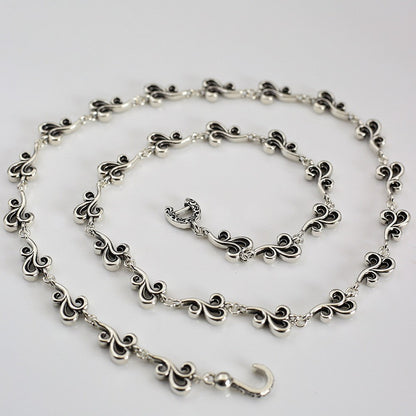 Retro distressed lily of the valley necklace