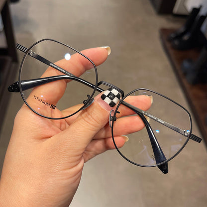 CHH Chrome Hearts Glasses Pure Titanium Ultra Light Polygonal Myopia Glasses Frame
