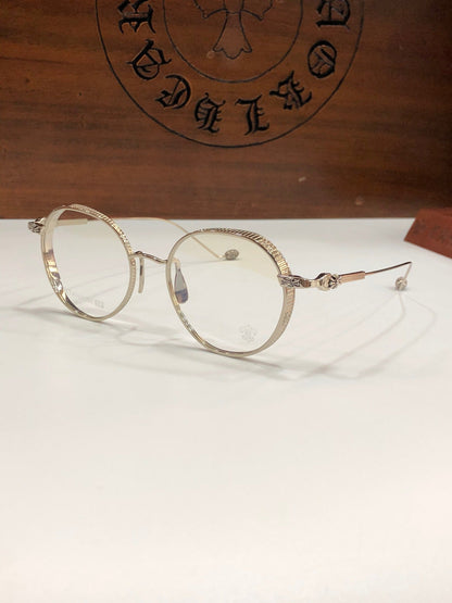 CHH Chrome Hearts Glasses Ultra Light Retro Literary Flat Mirror Myopia Glasses Frame