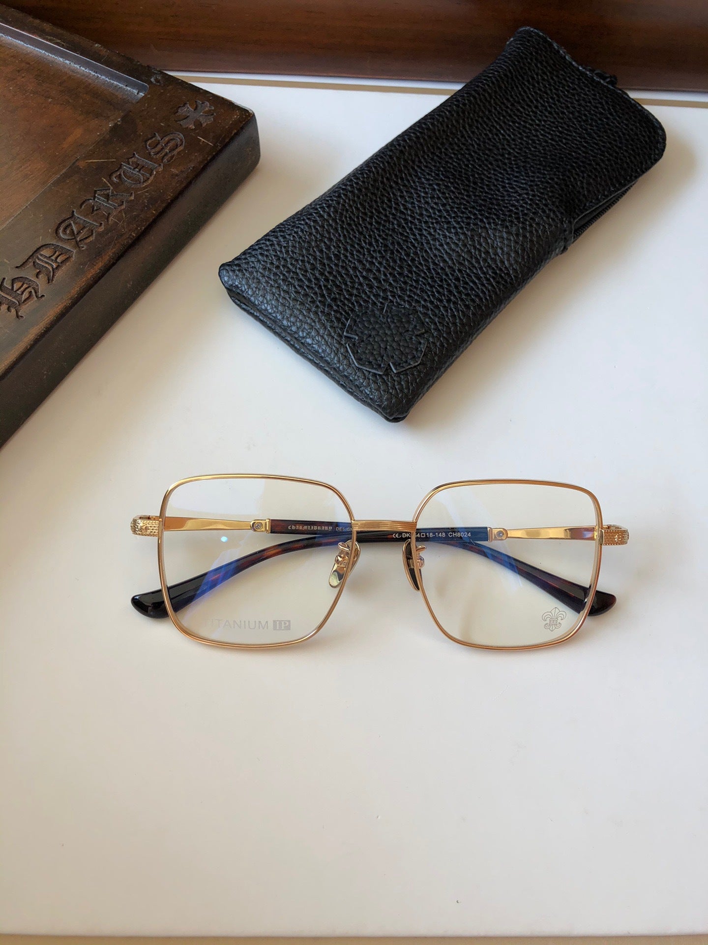 CHH Chrome Hearts Glasses Stylish Exquisite Pure Titanium Box Glasses Frame