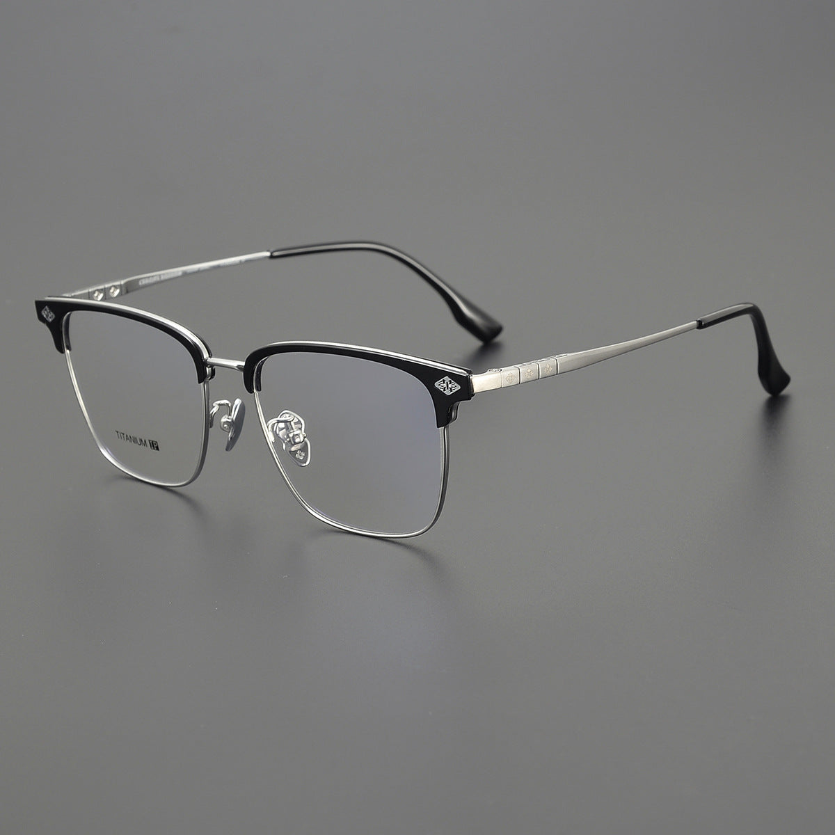 CHH Chrome Hearts Glasses Stylish Vintage Half Frame Pure Titanium Glasses Frame