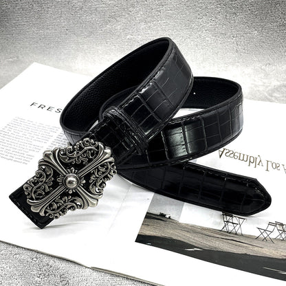 Chh Chrome Heart Belt CH Crocodile Cross