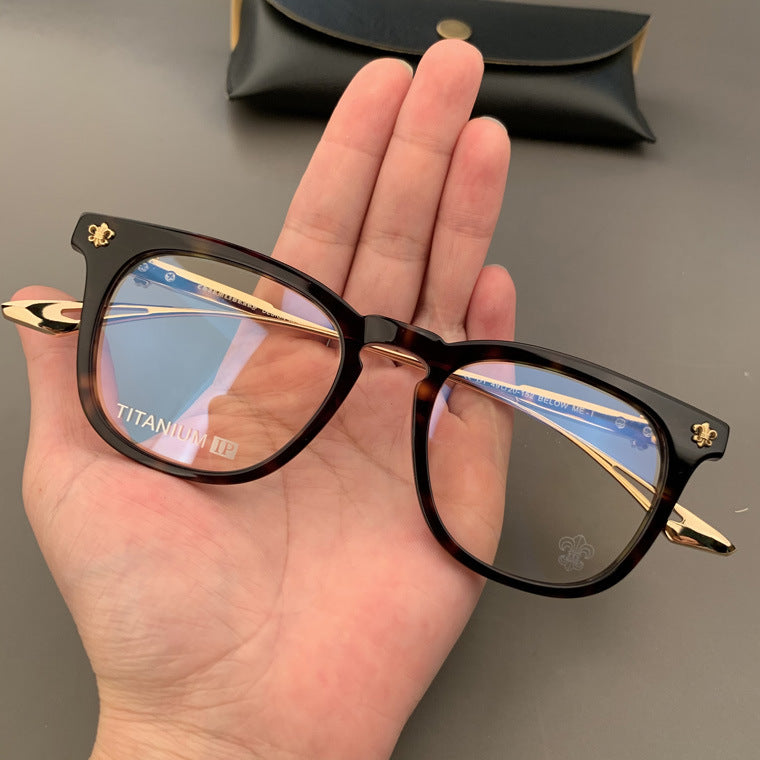 CHH Chrome Hearts Glasses Myopia glasses frame square pure titanium temple