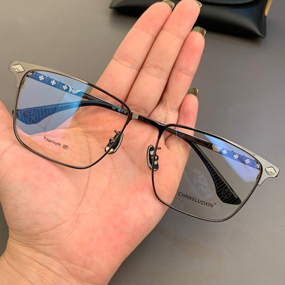 CHH Chrome Hearts Glasses Square Wide Myopia Pure Titanium Glasses Frame