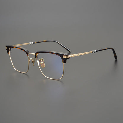 CHH Chrome Hearts Glasses Vintage Square Frame Pure Titanium Myopia Glasses Frame