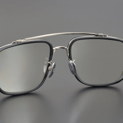 CHH Chrome Hearts Glasses Double Beam Big Face Titanium Frame Myopia Glasses Frame