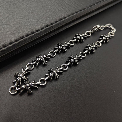 Chrome Hearts Silver 925 Tiny E Cross Bracelet