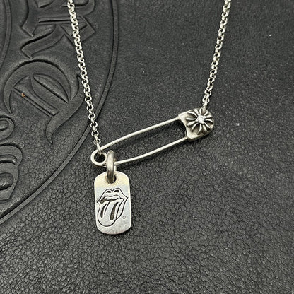 Chrome Hearts pin necklace with various elements