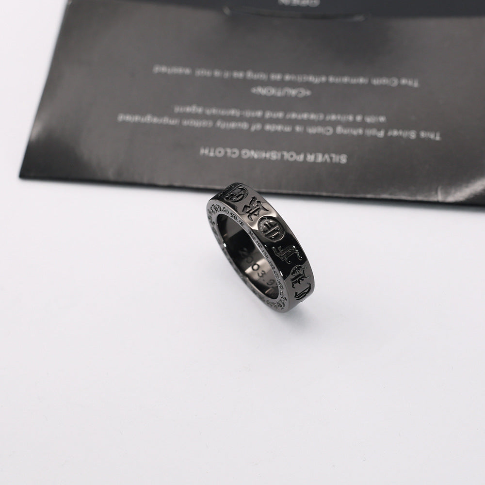 Chrome Hearts black green diamond ring