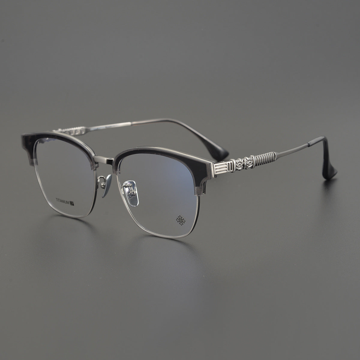 CHH Chrome Hearts Glasses Vintage Ultra Light Half Frame Myopia Glasses Frame