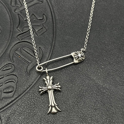 Chrome Hearts pin necklace with various elements