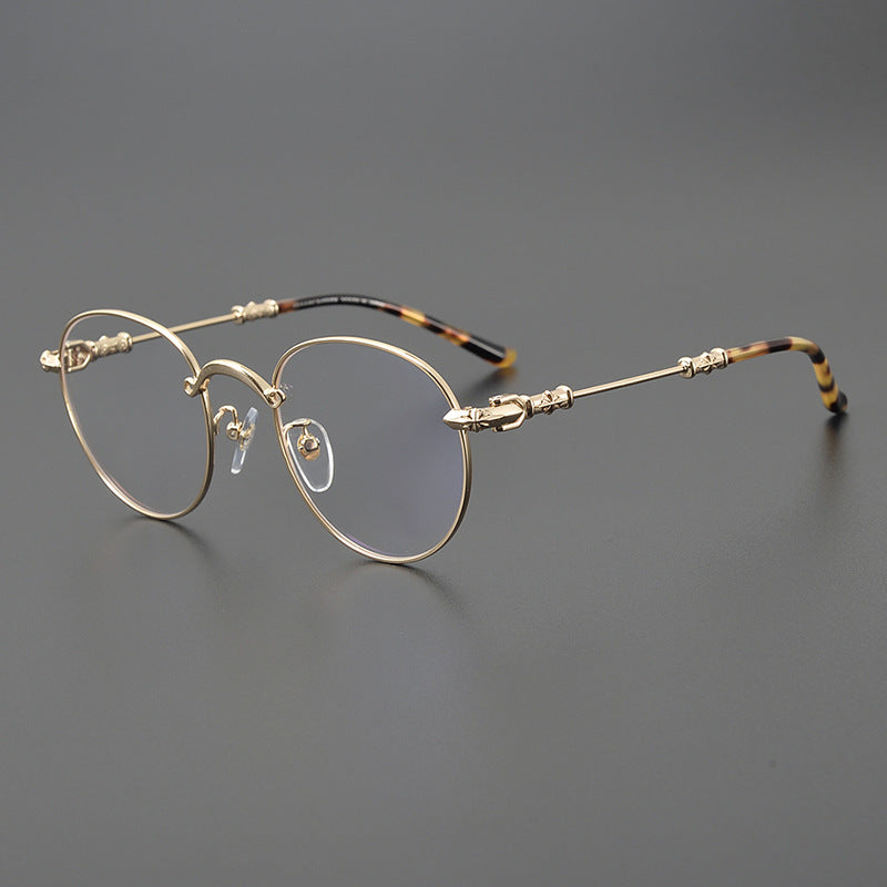 CHH Chrome Hearts Glasses Versatile retro literary round frame myopia glasses frame
