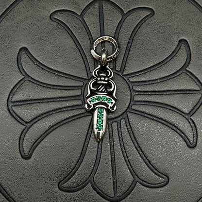 Chrome Hearts small diamond-encrusted sword pendant