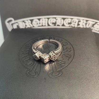 Chrome Hearts open dice rings