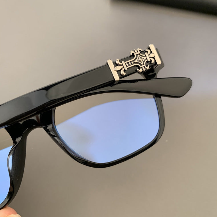 CHH Chrome Hearts Glasses Black Frame Silver Myopia Frame