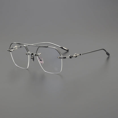 CHH Chrome Hearts Glasses Vintage gold rimless myopia frames