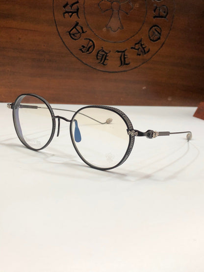 CHH Chrome Hearts Glasses Ultra Light Retro Literary Flat Mirror Myopia Glasses Frame