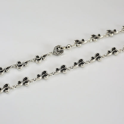 Retro distressed lily of the valley necklace