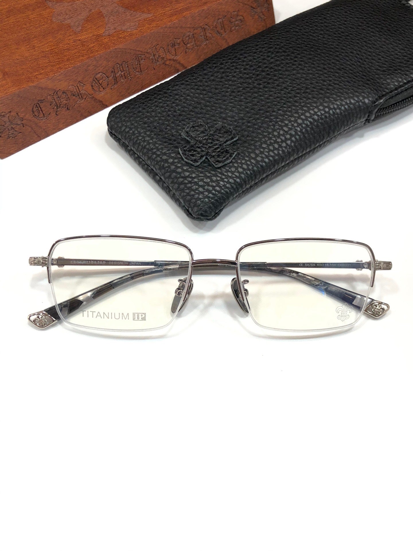 CHH Chrome Hearts Glasses Simple and exquisite frameless business titanium myopia glasses frame