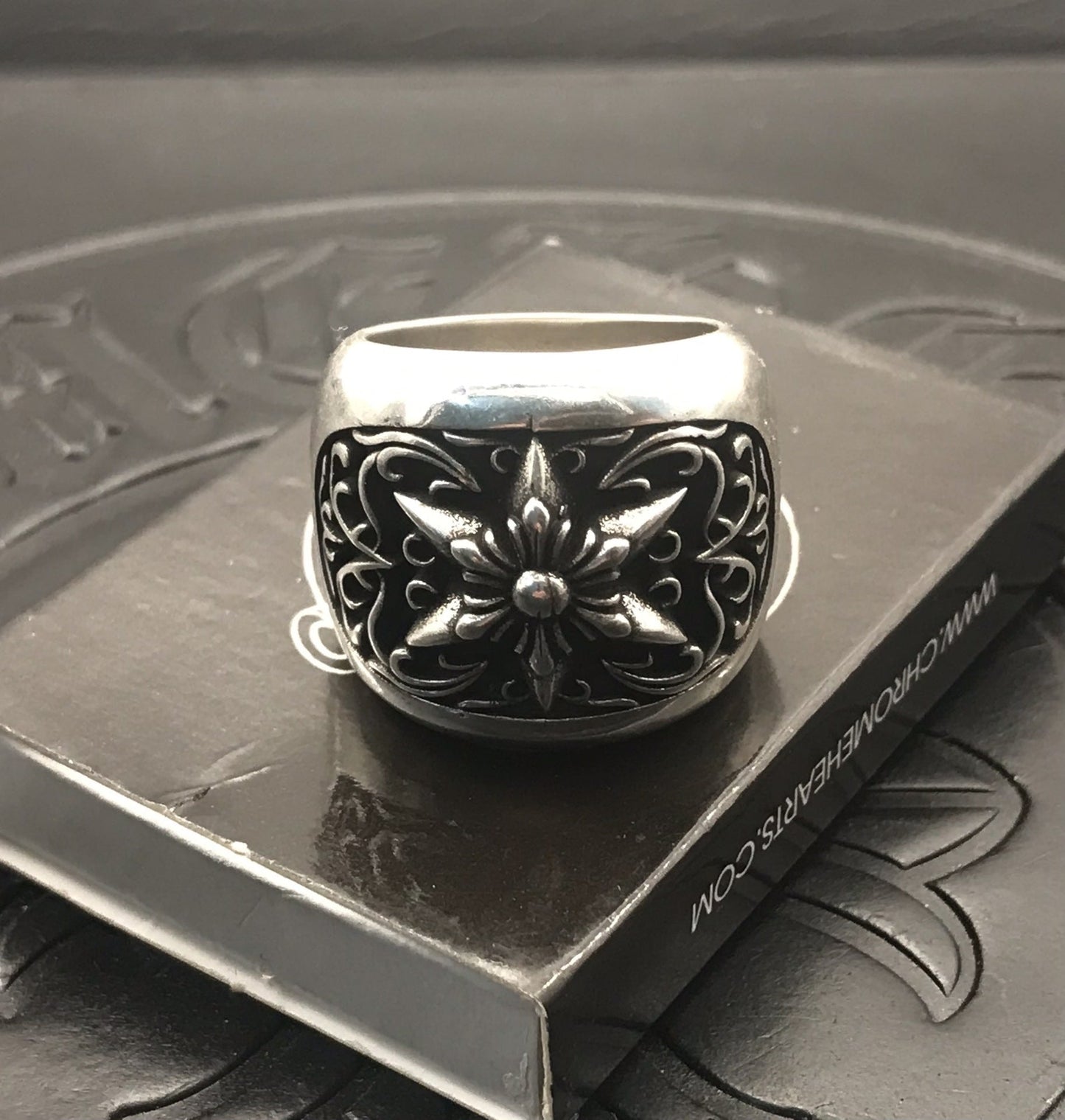 chrome hearts 925 silver retro ring