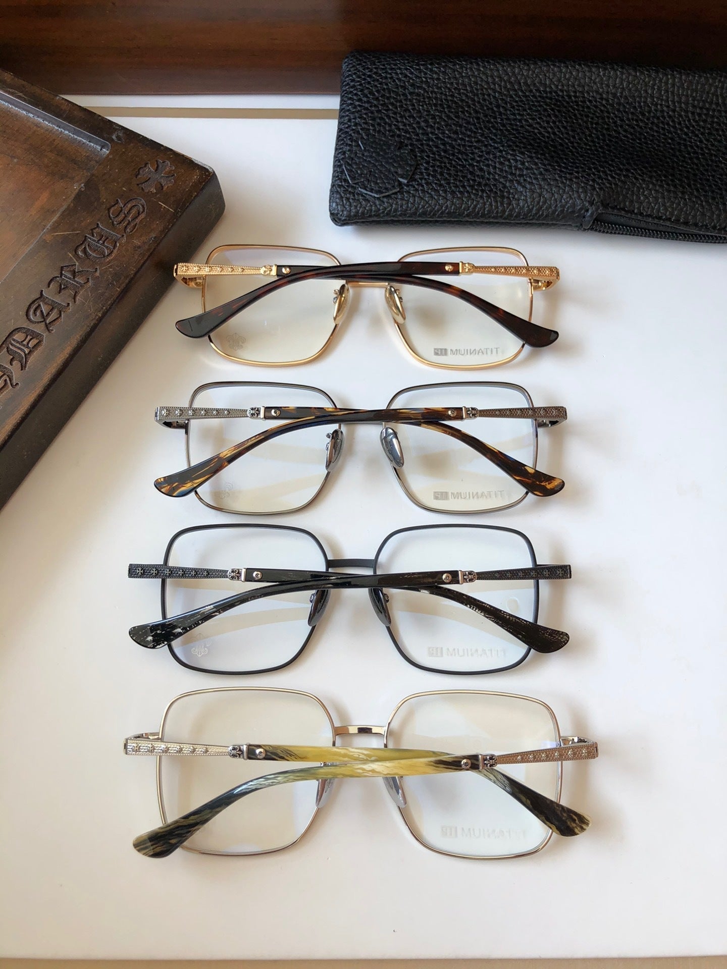 CHH Chrome Hearts Glasses Stylish Exquisite Pure Titanium Box Glasses Frame