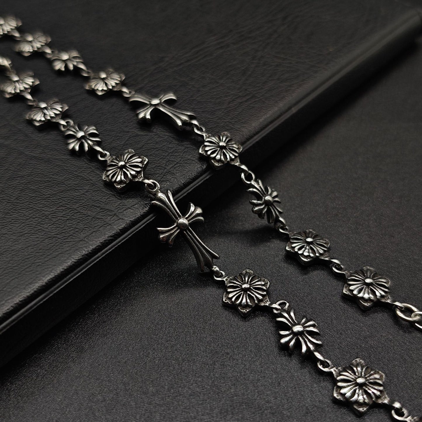 Chrome Hearts six-pointed star flower ball cross bracelet