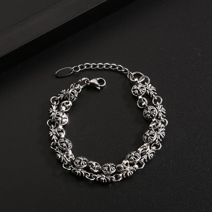 Chrome Hearts adjustable cross versatile bracelet