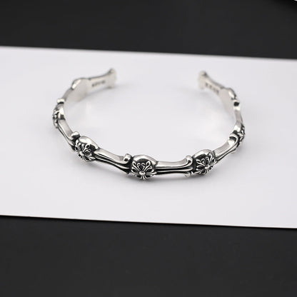 chrome hearts retro five-pointed flower open bracelet