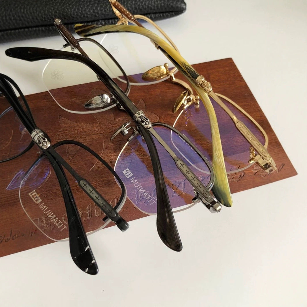 CHH Chrome Hearts Glasses Simple and stylish frameless titanium frame