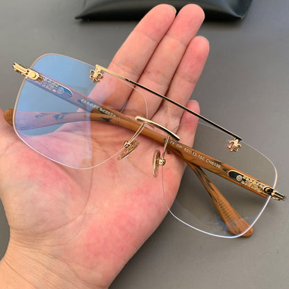 CHH Chrome Hearts Glasses Pure Titanium Vintage Frameless Myopia Frames