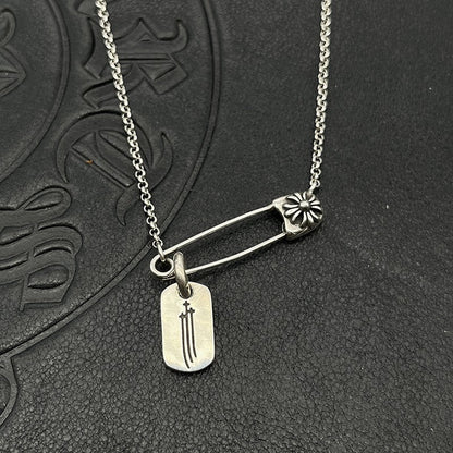 Chrome Hearts pin necklace with various elements