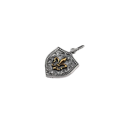 Chrome Hearts gold anchor shield pendant