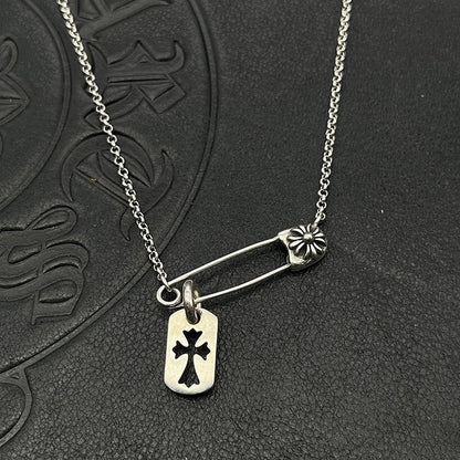 Chrome Hearts pin necklace with various elements