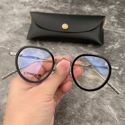 CHH Chrome Hearts Glasses Vintage Round Ultra Light Pure Titanium Myopia Glasses Frame
