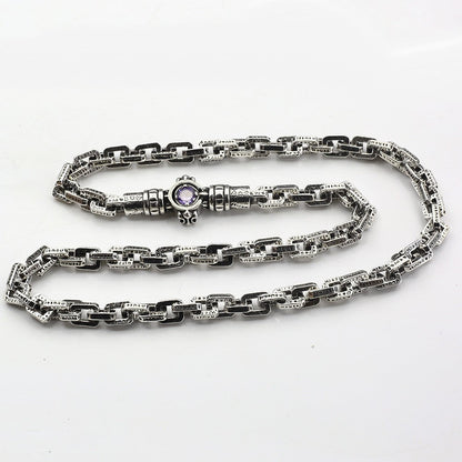 Chrome Hearts scepter diamond-studded magnetic letter chain