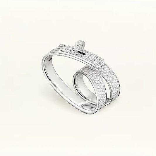 18K Kelly Gavroche Double Hermes Ring