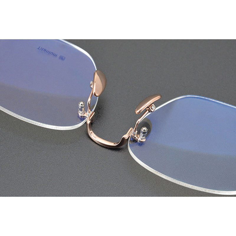 CHH Chrome Hearts Glasses Ultra Light Titanium Frameless Wide Myopia Glasses Frame