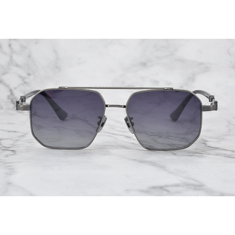 CHH Chrome Hearts Glasses Pure Titanium Double Beam Polygonal Myopia Glasses Frame & Sunglasses