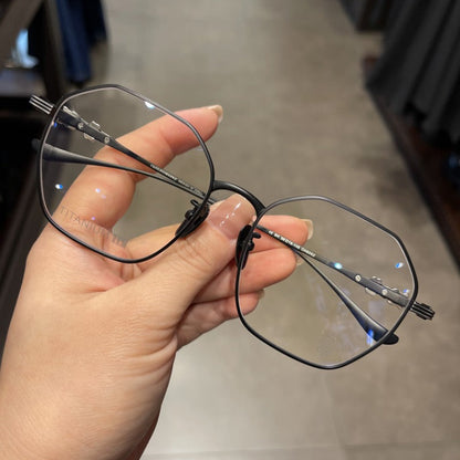 CHH Chrome Hearts Glasses Pure Titanium Polygon Retro Myopia Eyewear Frames