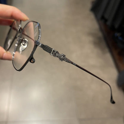 CHH Chrome Hearts Glasses Pure Titanium Polygon Retro Myopia Eyewear Frames