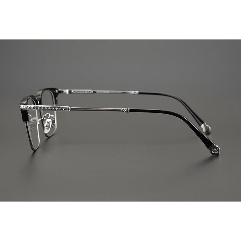CHH Chrome Hearts Glasses Simple Japanese Business Half Frame Pure Titanium Glasses Frame