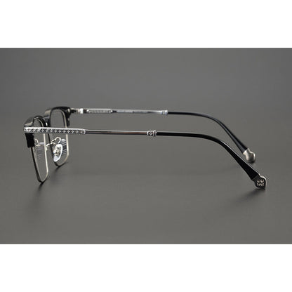 CHH Chrome Hearts Glasses Simple Japanese Business Half Frame Pure Titanium Glasses Frame