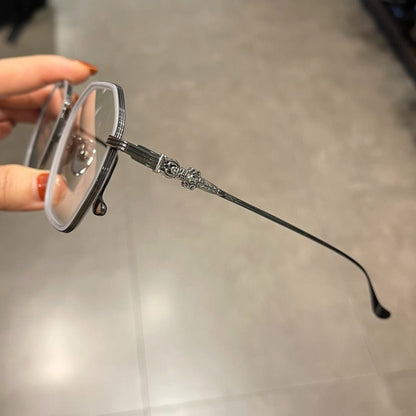 CHH Chrome Hearts Glasses Ultra Light Pure Titanium Vintage Polygon Eyewear Frames