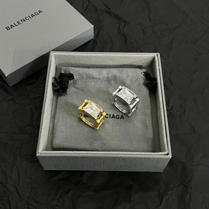 18K Balenciaga Crystal Ring