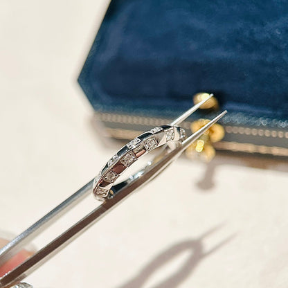 18K Louis Vuitton Damier Diamonds Ring