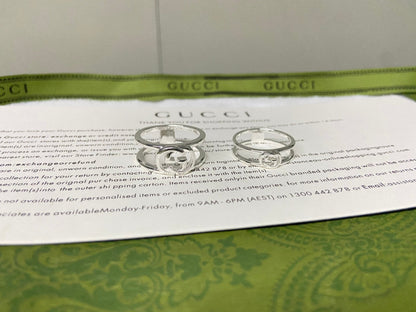 Double Gucci Interlocking Gucci Wide Open Ring