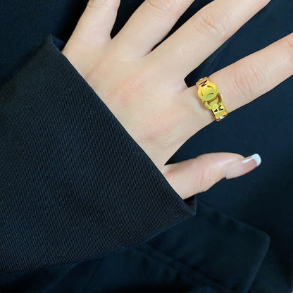 18K  Chanel Yellow Gold Ring